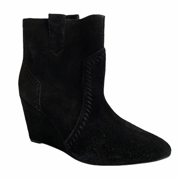 Rebecca Minkoff Bianca Suede Ankle Wedge Booties - Picture 1 of 16